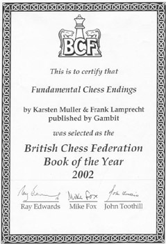 Certificate: BCF Book of the Year 2002